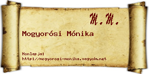 Mogyorósi Mónika névjegykártya