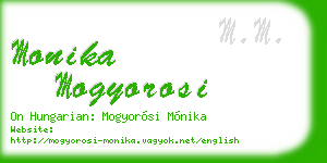 monika mogyorosi business card