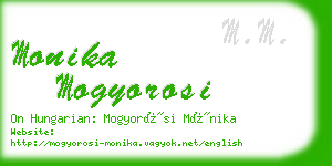 monika mogyorosi business card